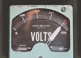 voltmeter showing voltage
