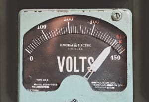 voltmeter showing voltage